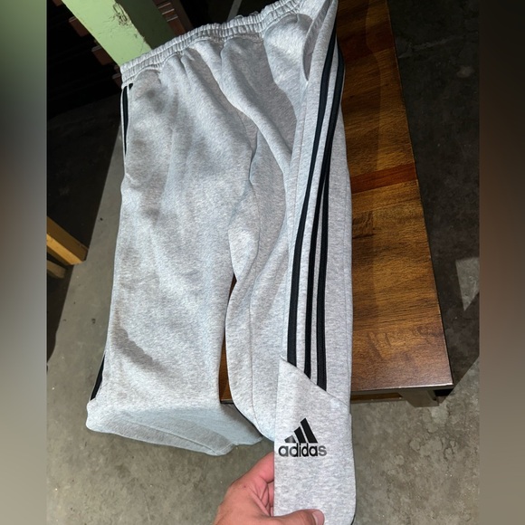 Adidas Mens XL Grey Sweatpants - Picture 2 of 3